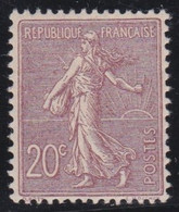 France   .    Y&T   .      131  (2 Scans)     .    *    .      Neuf Avec Gomme - 1903-60 Semeuse Lignée