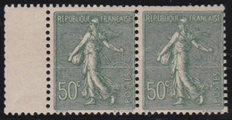 France   .    Y&T   .      198a  Paar       .    **    .      Neuf Avec Gomme  Et SANS Charnière - 1903-60 Sower - Ligned