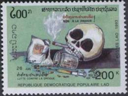 Anti Drugs, Smoking, Skull, Cigarette, Drugs, Health MNH Laos - Droga