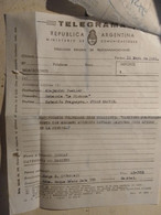 195499 ARGENTINA TUCUMAN ESTANCIA LA PICHONA A ESTACION FRAGUEYRO AÑO 1961 TELEGRAMA NO POSTAL POSTCARD - Telegraphenmarken