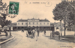 CPA France - Eure Et Loire - Chartres - La Gare - Ch. Foucault Edit. - Attelage - Chevaux - Oblitérée 22 Sept. Chartres - Chartres