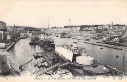 CPA France - Finistère - Brest Le Port Militaire Vue Prise Du Pont National - ND Phot. - Navire - Quai - Barque - Brest