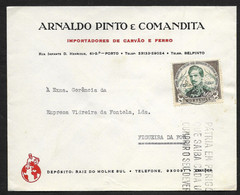 Portugal Lettre 1961 Porto Import Export Charbon Et Fer Flamme Guerre Coloniale Colonial War Slogan Postmark - Flammes & Oblitérations