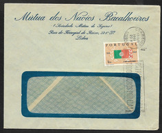 Portugal Lettre 1961 Mutuelle Des Cabillauds Flamme Guerre Coloniale Colonial War Slogan Postmark Cod Fish Assoc. - Flammes & Oblitérations