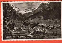 EAGR-12  Loèche-les-Bains Leukerbad  Vue Générale  Circulé 1939  Timbre Exposition Nationale Suisse. Perrochet Phot. 11 - Loèche