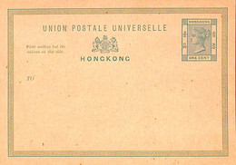 Aa6774 - HONG KONG - POSTAL HISTORY -  Postal STATIONERY CARD  1 Cent - Entiers Postaux