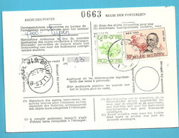 1694+1730 Op Kaart (type)965 Voor TAXE DE REEXPEDITION Met Stempel EUPEN 1 Van Postkantoor BRUSSEL  (cantons De L'Est) - OC55/105 Eupen & Malmédy