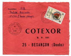 Sénégal -1968-  SAINT LOUIS  Pour Besançon-25-- Tp  Blason   Seul Sur Lettre.......cachet...... - Senegal (1960-...)