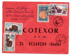 Sénégal -1968- DAKAR LIBERTE  Pour Besançon-25-- Tp  Divers  Sur Lettre...Beau  Cachet - Sénégal (1960-...)