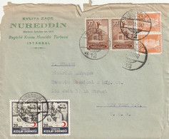Turkey Cover USA - 1947 (1943 1945 ) - Monument At Afyon Nurse And Wounded Soldier Postal Tax - Covers & Documents