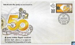 Sri Lanka Stamps 2022, The National Film Corporation, Cinema, Special Commemorative Cover - Sri Lanka (Ceylon) (1948-...)