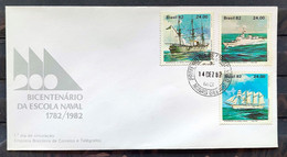 Delcampe - Envelope FDC 275 1982 Naval School Military Ship CPD MG - FDC