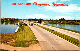 Wyoming Greetings From Cheyenne With Highway Scene - Cheyenne