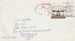 CANADA ENTIER LETTRE DE GRANDE RIVIERE POUR LA FRANCE - Storia Postale