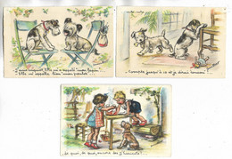 Lot De 3 Cartes Postales Illustrées Par Germaine BOURET. Voir Le Scan - Bouret, Germaine