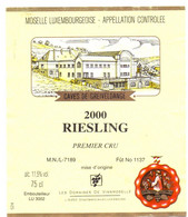 Etiket Etiquette Label - Riesling 2000 - Premier Cru - Riesling