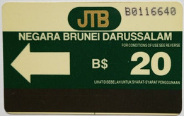 Brunei JTB $20 Definitive Card ( With Small T In The Bottom) - Brunei