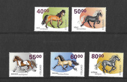 Iceland 2001 MNH Horses Sg 994/8 - Ungebraucht