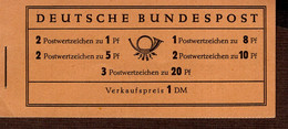 Markenheftchen Bund Postfr. MH 04 Y I Theodor Heuss MNH ** Neuf (3)  Grauer Randstreifen - 1951-1970