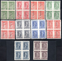 1166.GREECE,ALBANIA.NORTH EPIRUS,1915-1916 LITHO # N23-N32 MNH BLOCKS OF 4 - Epirus & Albania