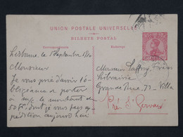 BH18 PORTUGAL  BELLE CARTE ENTIER  STATIONARY 1910  LISBOA A PRE ST GERVAIS PARIS +AFFRANCH. PLAISANT+ - Ganzsachen