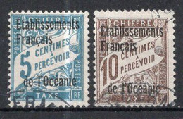 Océanie Timbres-Taxe N°1&2 Oblitérés TB Cote 2€50 - Impuestos