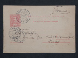 BH18 PORTUGAL  BELLE CARTE ENTIER  STATIONARY 1901 PETIT BUREAU MAFRA  A  PARIS +AFFRANCH. PLAISANT+++ - Ganzsachen