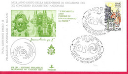 ANNULLO SPECIALE " MILANO CENTRO*20.5.1983* XX CONGRESSO EUCARISTICO-VISITA S.S. GIOVANNI PAOLO II" SU BUSTA KIM COVER - 1981-90: Storia Postale