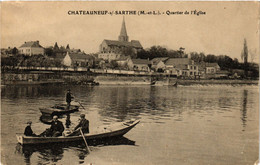 CPA CHATEAUNEUF-sur-SARTHE (M.et-L.) - Quarier De L'Église (296515) - Chateauneuf Sur Sarthe