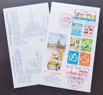 Japan Denmark 150th Diplomatic Relation 2017 Mermaid Bicycle Pig Food Fairy Tales Motorcycle Fish Boat Swan Bird (FDC) - Covers & Documents