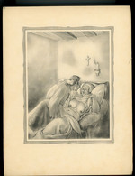 "PRETRE ET SA SERVANTE AU LIT" - ESTAMPE EROTIQUE (ANNÉE ? & ANONYME) FORMAT HORS TOUT 19,5X26 CM - Estampes & Gravures