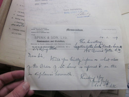 Memorandum Spink Son LTD Numismatists And Medallisis 1929 London - United Kingdom