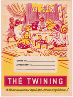 Protège Cahier , Illustration Germaine Bouret , Publicité: Thé Twining - Enfants