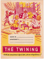 Protège Cahier , Illustration Germaine Bouret , Publicité: Thé Twining - Kids
