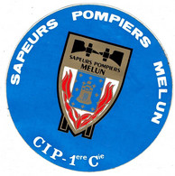 Autocollant Des Sapeurs-Pompiers De Melun CIP 1ère Compagnie - Pompiers