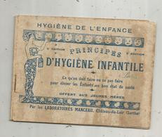 Publicité , Laboratoires MANCEAU , Château Du Loir , Sarthe ,principes D'HYGIENE INFANTILE , 3 Scans , Frais Fr 2.55 E - Reclame