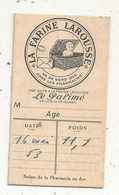 Publicité , Ticket De Pesée LA FARINE LAROUSSE , LE PRALINE , Délicieux Déjeuner ,1953 - Advertising