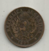 MONNAIE , Argentine , Argentina , Dos Centavos , 1892 , 2 Scans - Argentina