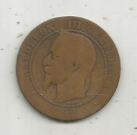 Monnaie , France , 10 Centimes 1862 A , 2 Scans - Autres & Non Classés