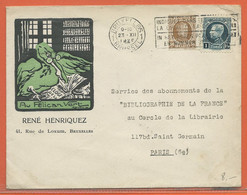 OISEAUX PELICANS BELGIQUE LETTRE PUBLICITAIRE DE 1926 - Pelícanos