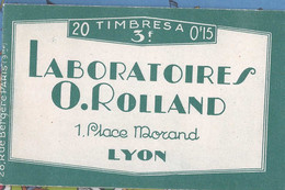 Frankrijk Postzegelboekje Uit 1929 "Laboratoires O. Roland Postfris  Quote: €1,600. - Yvert 2019 (9363) - Antiguos: 1906-1965