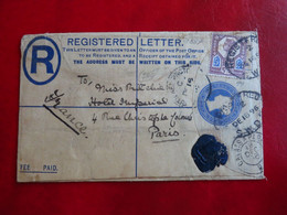 Grande Bretagne - Registered Letter: YT 99 5p Sur Lettre Recommandée Vers Paris 1896. Cachet Calais à Paris. - Lettres & Documents