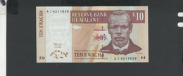 MALAWI - Billet 10 Kwacha 1997 NEUF Pick-37 - Malawi
