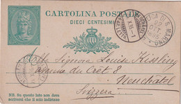 SAN MARINO  ENTIER POSTAL/GANZSACHE/POSTAL STATIONERY CARTE DE 1895 - Ganzsachen
