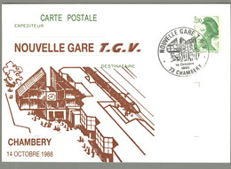 CM France - Nouvelle Gare TGV - Chambéry - 1988 - Cartes Postales Repiquages (avant 1995)