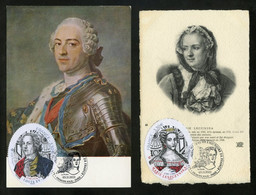 FRANCE (2022) Cartes Maximum Cards - Grands Heures Histoire France - Louis XV Et Marie Leczinska, Château De Versailles - 2020-…