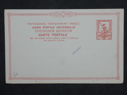 BH18  GREECE    BELLE CARTE ENTIER  STATIONARY 1900 ++SPECIMEN+++ NON VOYAGEE - Entiers Postaux