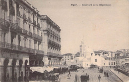 CPA ALGERIE - Alger - Boulevard De La République - Animée - Dos Non Divisé - Algerien