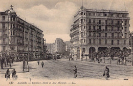 CPA ALGERIE - ALGER - Excelsior Hotel Et Rue Michelet - Animée - Algiers