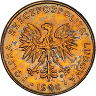 Monnaie, Pologne, 10 Zlotych, 1990, Warsaw, SPL, Laiton, KM:152.2 - Pologne